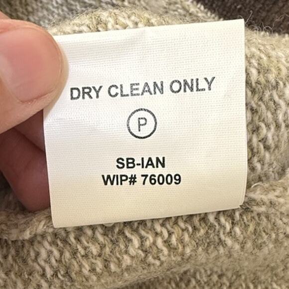 Vintage WOOLRICH Men’s Khaki Pullover Wool Blend Sweater Winter Size Large - Picture 5 of 8